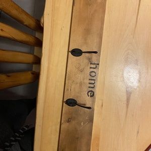 Rustic Wooden "Home" Wall Coat Hanger